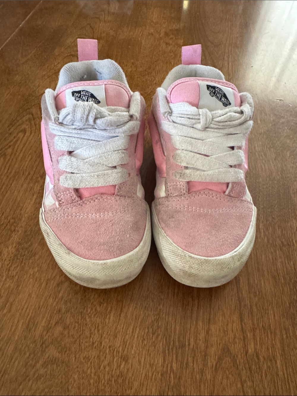 Vans Kids Pink Suede High-Top Sneakers with White Accents